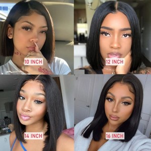 Bob 360 Lace Front Wigs Human Hair