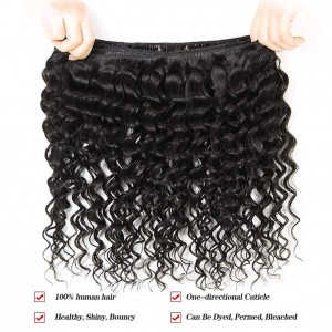 Deep Wave Bundles With Closure Human Hair