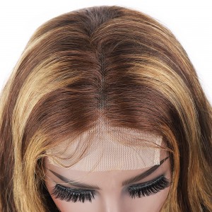 Piano hair lace frontal wig human hair