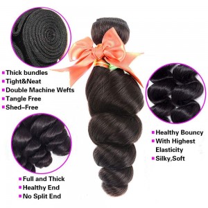 Loose Deep Wave Bundles With Closure Human Hair