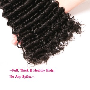 Deep Wave Bundles With Closure Human Hair