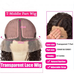 T Part Lace 360 Lace Front Wigs Human Hair