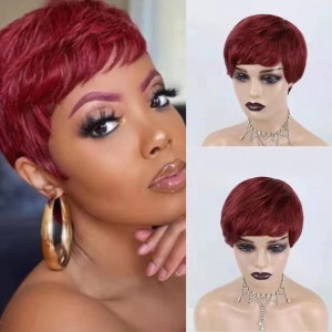 Pixie Cut Hair Lace Frontal Wig Human Hair